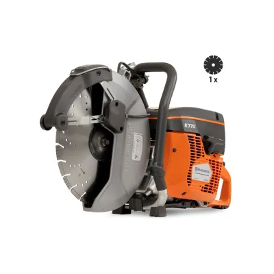 Husqvarna, K 770 Smartguard Βάθος Κοπής 125mm - Μέγιστη Διάμετρος Δίσκου φ350mm (Για μεγαλύτερη ασφάλεια χρήστη), Βενζινοκίνητοι Κόφτες Χειρός, 970460002